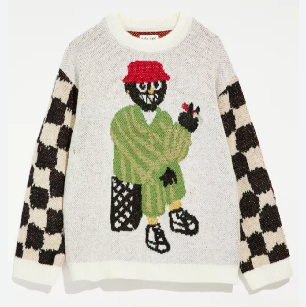 Mía Lee UO Exclusive Graphic Crew Neck Sweater - Picture 1 of 2